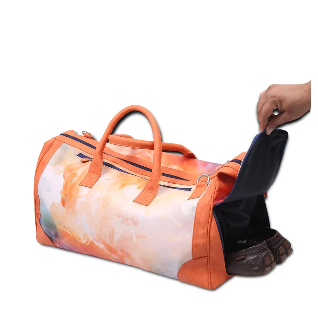 adjustable with Weekender Compartment Large Travel Separate Shoe Wave strap Orange bag Unisex The with