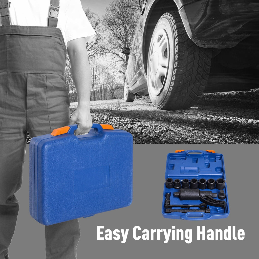 Socket Torque Labor W/7 Lug Nut Multiplier Set Cr-V Wrench Saving