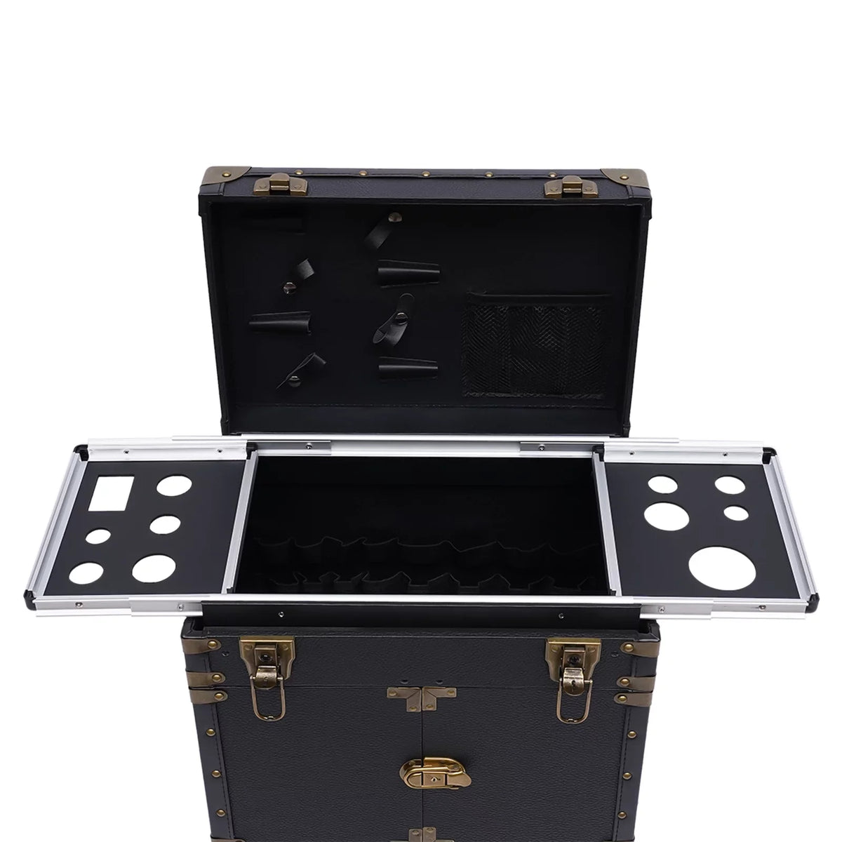 Holder Box Stylist Aiqidi Tool Barber with Train Trolley Lockable Makeup Salon Beauty Hairdressing Luggage Cosmetic Case Travel Organizer Hair Rolling Dryer
