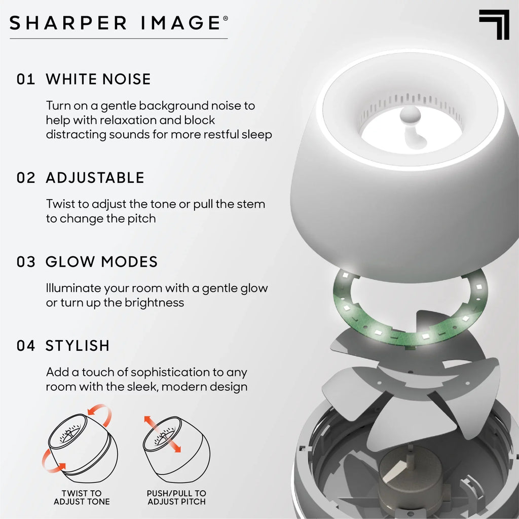 Sound Sharper Image® Noise Wind, Glow With Machine White Soother
