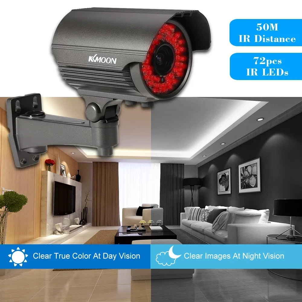 1080P Night Sony 72 Outdoor Camera Zoom 2.8~12mm Analog Bullet Varifocal Manual - Lens Climaticproof for Walmeck 1/3” Vision 2.0MP System Indoor