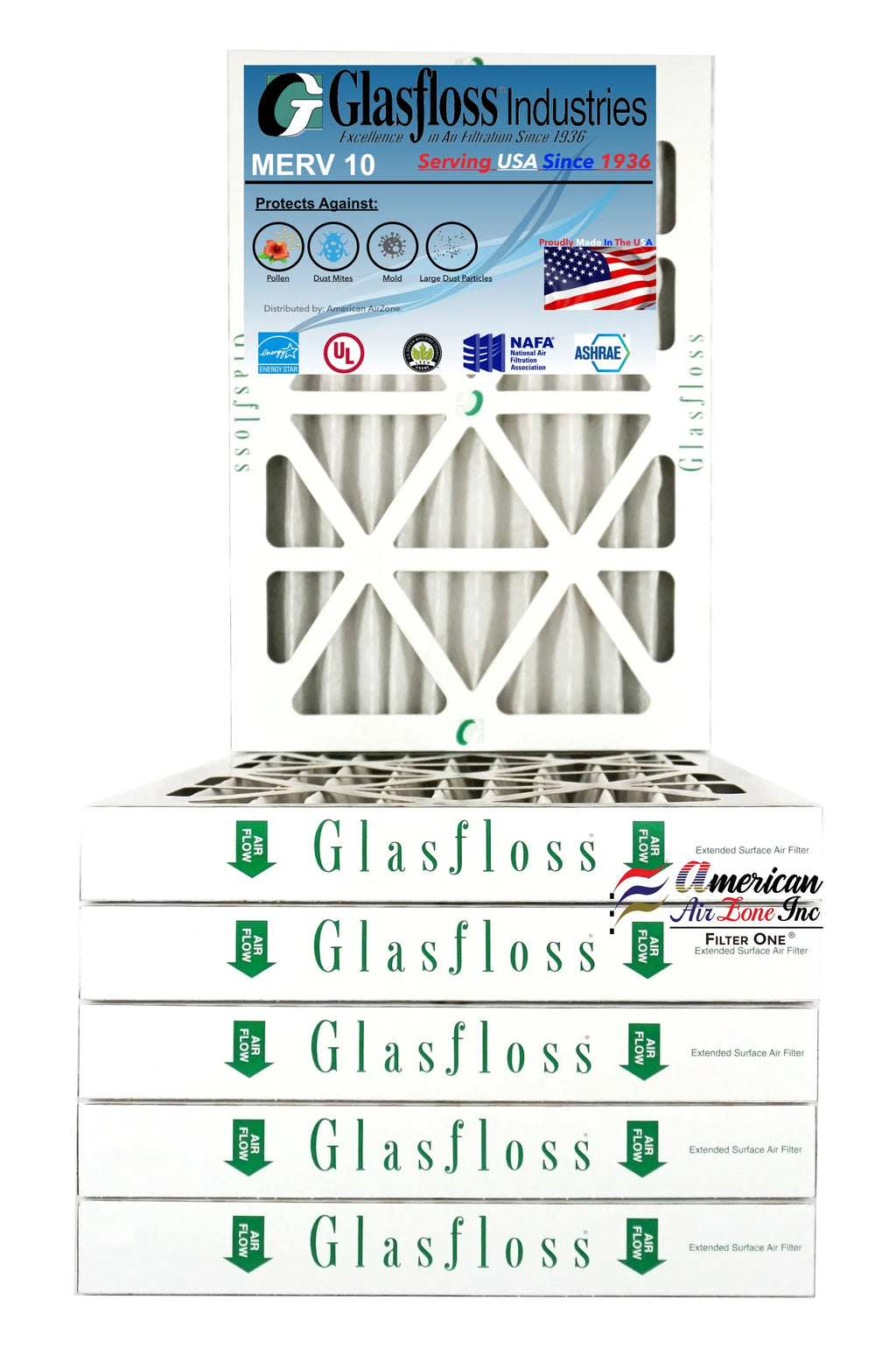 '- In - Filter - Pleated or Air - Home - . Filter Filter of Office 2" Air Glasfloss 6) (Pack 14x25x2 or Furnace 10 The - Air Made