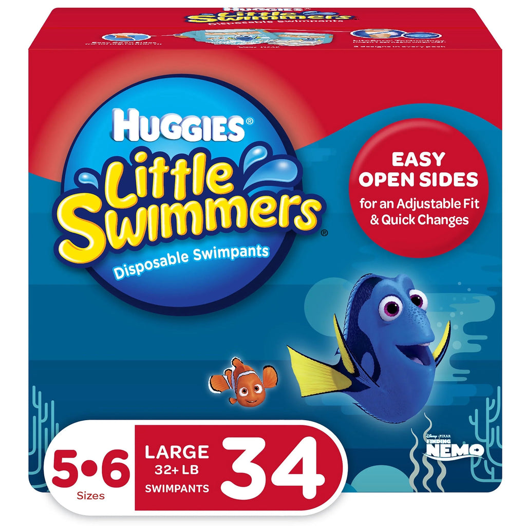 Huggies Swim 5-6 34 Diapers, Size Swimmers Ct Large, Little