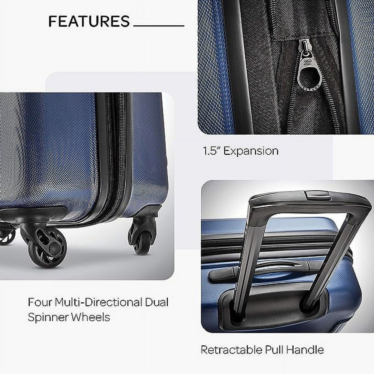 21" Open 92504-1596 Luggage Moonlight Tourister Box Hardside Spinner - American